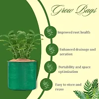 UV Protected Round Plants Grow Bags 9x12 Inches Pack of 20  Green Colour-thumb2