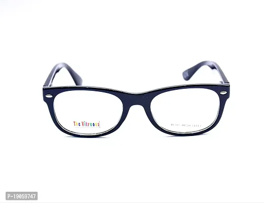 The Vitreous,Zero Power Light Blocking Cut Computer Glasses for Women, Optical frame with demo lenses (blue)