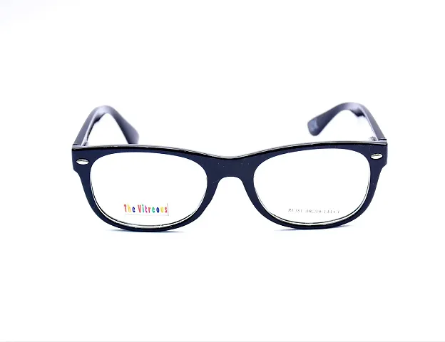 The Vitreous,Zero Power Light Blocking Cut Computer Glasses for Women, Optical frame with demo lenses (blue)