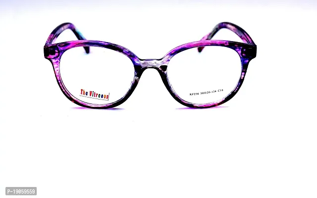 Zero Power Light Blocking Cut Computer Glasses, Cateyed Optical frame with demo lenses For Unisex (Purple)