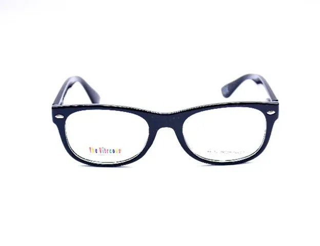 The Vitreous,Zero Power Light Blocking Cut Computer Glasses for Women, Optical frame with demo lenses (blue)