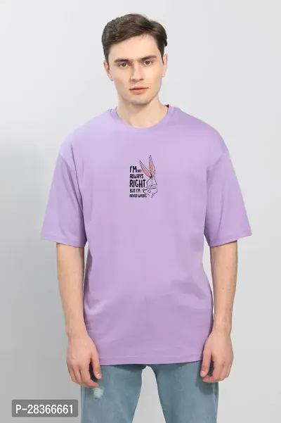 Stylish Purple Polyester Back Printed T-Shirt For Men-thumb2