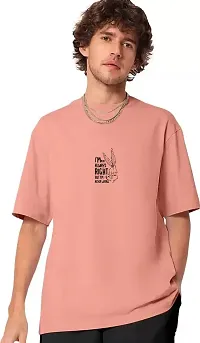 Stylish Pink Polyester Back Printed T-Shirt For Men-thumb1