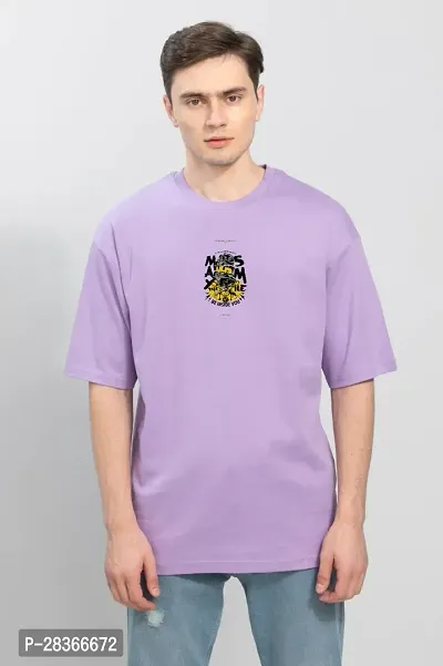 Stylish Purple Polyester Back Printed T-Shirt For Men-thumb2