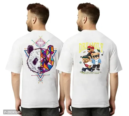 Classic Polyester Printed Tshirt for Men, Pack of 2-thumb0