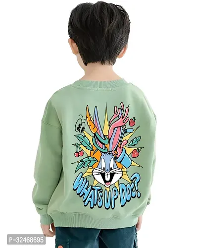 Boys Printed Round Neck Sweatshirt Material Type fleece-thumb0