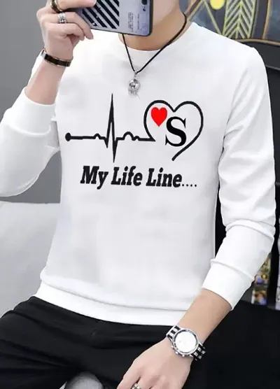 Must Have Polyester Full-sleeve White Comfortable Tees For Men