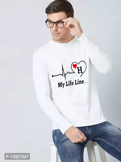 Reliable White Polyester Printed Round Neck Tees For Men-thumb0