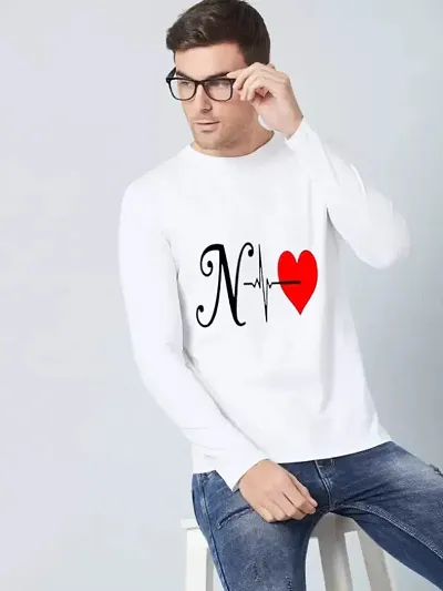 New Arrivals Polyester Full Sleeve Round neck Printed Men T-shirt