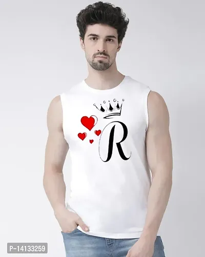 Sleeveless Regular length Printed Men Vest