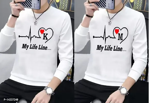 Reliable White Polyester Printed Round Neck Tees For Men