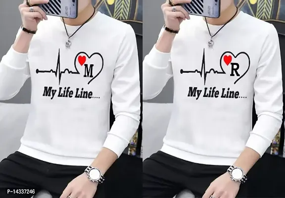 Reliable White Polyester Printed Round Neck Tees For Men