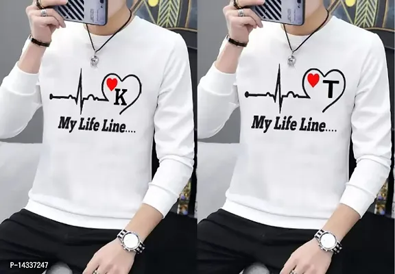 Reliable White Polyester Printed Round Neck Tees For Men