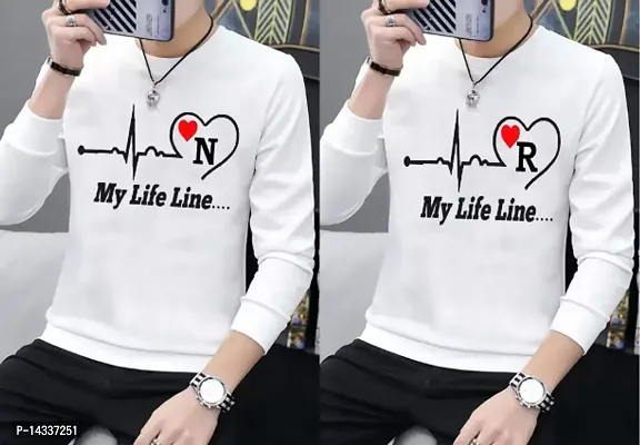 Reliable White Polyester Printed Round Neck Tees For Men