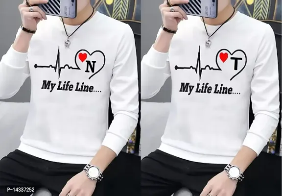 Reliable White Polyester Printed Round Neck Tees For Men