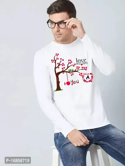 Reliable White Polyester Printed Round Neck Tees For Men-thumb0