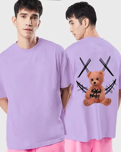 Trending Stylish Cotton Blend Graphic Printed Oversized Round Neck Men T-Shirt