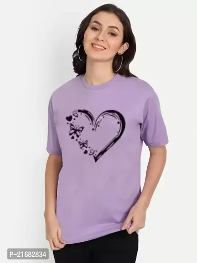 Women Printed T-Shirt Round Neck Half Sleeve-thumb0