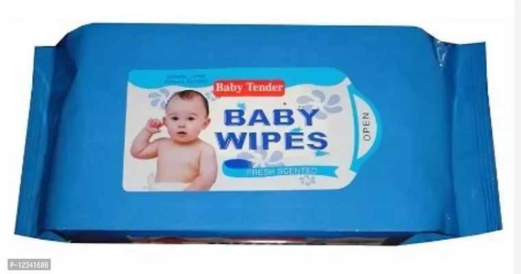 Fresh Baby Wipes with Moisture Cap  80 Wipes X Pack of 1 Aloe Vera  Lanolin-thumb0