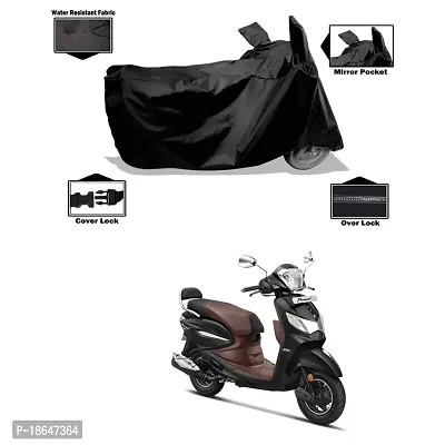 PAGORA Scooter Cover Hero Pleasure Plus Dustproof Water Resistant with Mirror Pockets Black