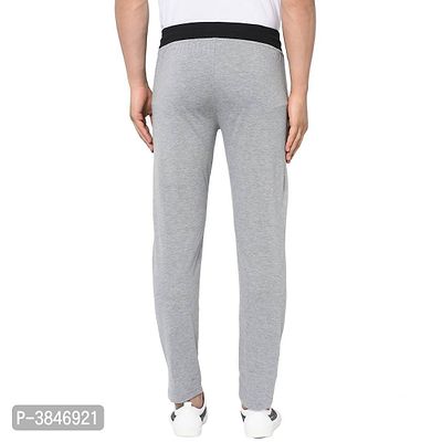Men's Grey Cotton Printed Regular Track Pants-thumb4