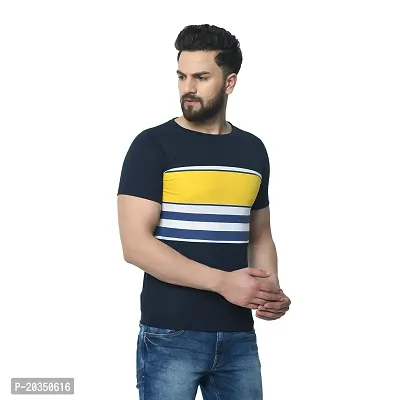 EXASIZE Multi Color Men's Cotton Tshirt-thumb3