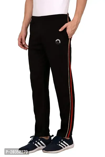 Odoky Black Cotton Casual Trackpant-thumb3