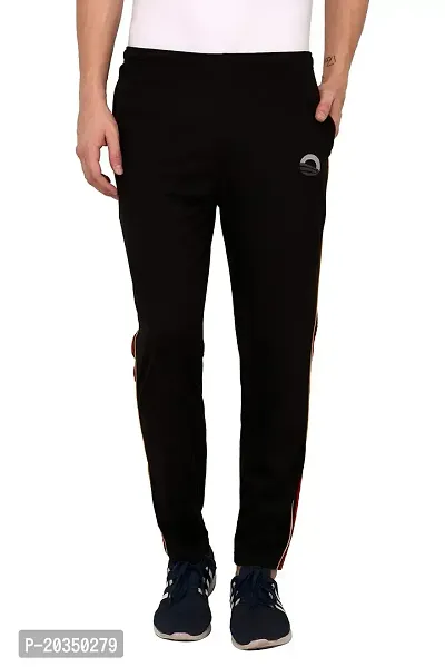 Odoky Black Cotton Casual Trackpant