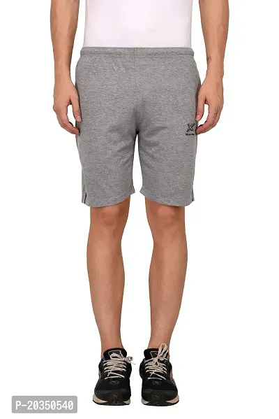 Odoky Men's Cotton Casual Short (Br-11-l, Grey, Large)