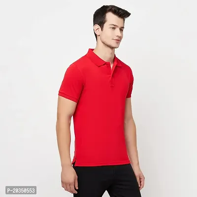 Odoky Cotton Matty Polo Neck Men's Tshirt-thumb3