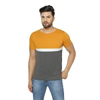 Odoky Men Solid Round Neck Cotton Blend T-Shirt-thumb1