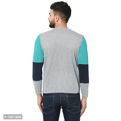 Men Solid Round Neck Cotton Blend Full Sleeve T-Shirt-thumb4
