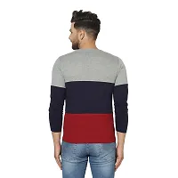 Men Solid Round Neck Cotton Blend Full Sleeve T-Shirt-thumb1