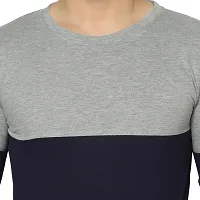 Men Solid Round Neck Cotton Blend Full Sleeve T-Shirt-thumb2