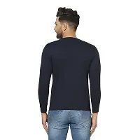 Men Solid Round Neck Cotton Blend Full Sleeve T-Shirt-thumb3