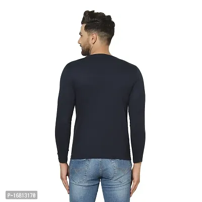 Men Solid Round Neck Cotton Blend Full Sleeve T-Shirt-thumb4