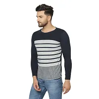 Men Solid Round Neck Cotton Blend Full Sleeve T-Shirt-thumb1