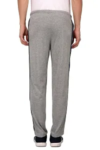 Men's Grey Cotton Solid Regular Track Pants-thumb2