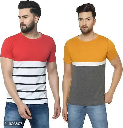 Designer Mens Multicolour T-shirt Combo