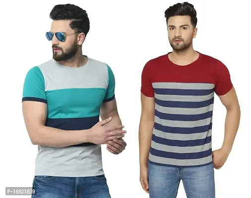 Printed Designer Mens Multicolour T-shirt Combo-thumb0