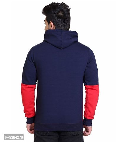 Regular Fit Fleece Cut and Sew Casual Full Sleeve Hooded Neck Sweatshirt For Men-thumb2