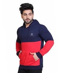 Regular Fit Fleece Cut and Sew Casual Full Sleeve Hooded Neck Sweatshirt For Men-thumb2