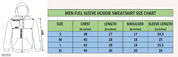 Regular Fit Fleece Cut and Sew Casual Full Sleeve Hooded Neck Sweatshirt For Men-thumb5