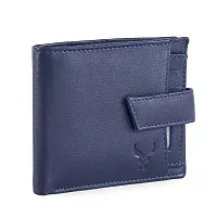 REDHORNS Stylish Genuine Leather Wallet for Men Lightweight Bi-Fold Slim Wallet with Card Holder Slots Purse for Men (WC-A09I_Navy Blue)-thumb4