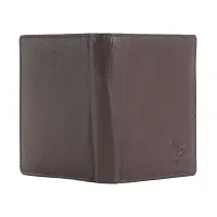 REDHORNS Stylish Genuine Leather Wallet for Men Lightweight Bi-Fold Slim Wallet with Card Holder Slots Purse for Men (RA06R3_Dark Brown)-thumb2