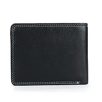 REDHORNS Stylish Genuine Leather Wallet for Men Lightweight Bi-Fold Slim Wallet with Card Holder Slots Purse for Men (629R1_Black)-thumb4