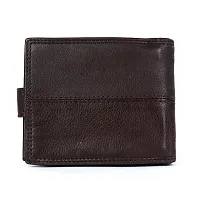 REDHORNS Stylish Genuine Leather Wallet for Men Lightweight Bi-Fold Slim Wallet with Card Holder Slots Purse for Men (A1044R2_Brown)-thumb3