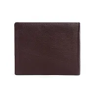 REDHORNS Stylish Genuine Leather Wallet for Men Lightweight Bi-Fold Slim Wallet with Card Holder Slots Purse for Men (AP01R4_Redwood Brown)-thumb3