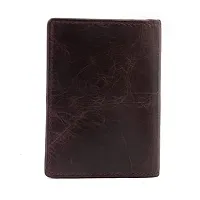 REDHORNS Genuine Leather Card Holder Money Wallet 3-Slot Slim Credit Debit Coin Purse for Men & Women (RD382L_Cherry)-thumb3
