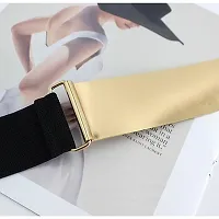 Stylish Elastic Fabric Waist Block Shaped Design Stretchy Belts For Women-thumb2